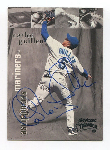 1999 Skybox Thunder Carlos Guillen Signed Card Baseball Autographed Auto #280