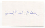 Howard Frank Mosher Signed 3x5 Index Card Autographed Vermont Author Writer