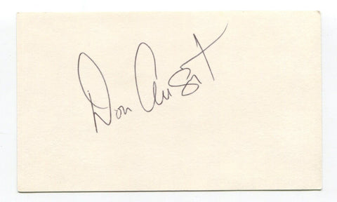 Don August Signed 3x5 Index Card Autographed Baseball MLB Milwaukee Brewers