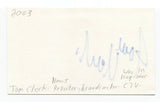 Tom Clark Signed 3x5 Index Card Autographed Canadian Journalist Reporter Anchor