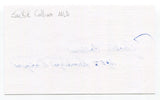 Jackie Collum Signed 3x5 Index Card Autographed Baseball MLB St. Louis Cardinals