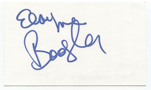 Elayne Booser Signed 3x5 Index Card Autograph Signature Actress Comedian