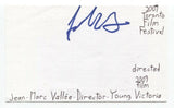 Jean-Marc Vallee Signed 3x5 Index Card Autographed Filmmaker Wild CRAZY
