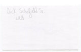 Dick "Ducky" Schofield Signed 3x5 Index Card Autographed MLB Baseball Pirates