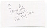 Ronnie Bull Signed 3x5 Index Card Autograph NFL Football 1963 Chicago Bears ROY