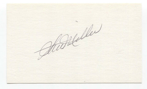 Stu Miller Signed 3x5 Index Card Baseball Autographed Signature