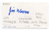 Jim Warren Signed 3x5 Index Card Autographed Actor Snatch The Gentleman