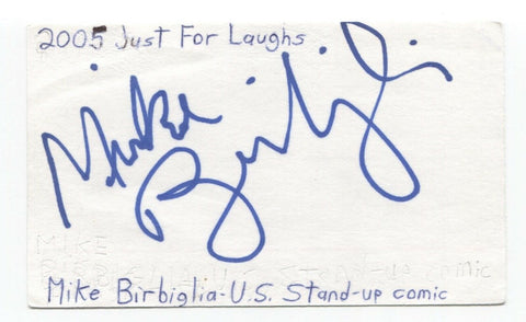 Mike Birbiglia Signed 3x5 Index Card Autographed Signature Actor Comedian