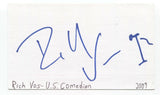 Rich Vos Signed 3x5 Index Card Autographed Signature Actor Comedian