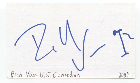 Rich Vos Signed 3x5 Index Card Autographed Signature Actor Comedian