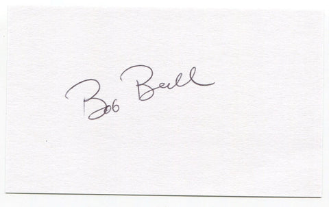 Bob Beall 3x5 Index Card Autographed Signature Atlanta Braves Debut 1975