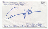 Courtney B. Vance Signed 3x5 Index Card Autograph Signature Actor