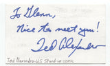 Ted Alexandro Signed 3x5 Index Card Autographed Comedian David Letterman Show