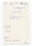 Shutter To Think - Nathan Larson Signed 3x5 Index Card Autographed Signature