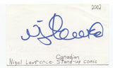 Nigel Lawrence Signed 3x5 Index Card Autographed Signature Comedian Comic Actor