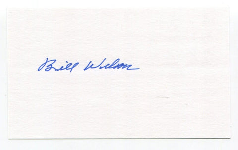 Bill Wilson Signed 3x5 Index Card Autograph Baseball MLB Chicago White Sox