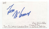 Tom McCamus Signed 3x5 Index Card Autographed Signature Actor