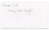 Rosanne Cash Signed 3x5 Index Card Autographed Singer Johnny Cash Daughter