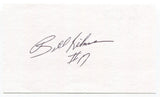 Billy Kilmer Signed 3x5 Index Card Autographed NFL Football Washington CFHOF