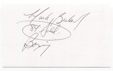 Mark Breland Signed 3x5 Index Card Autographed 1984 Boxer Olympic Gold