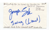 Joseph Sark Signed 3x5 Index Card Autographed Actor Hidden Secrets Camelot