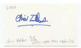 Chris Hobbs Signed Cut Index Card Autographed Film Critic Open Mike Regular