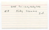 Koby Clemens Signed 3x5 Index Card Autographed Signature Baseball Houston Astros