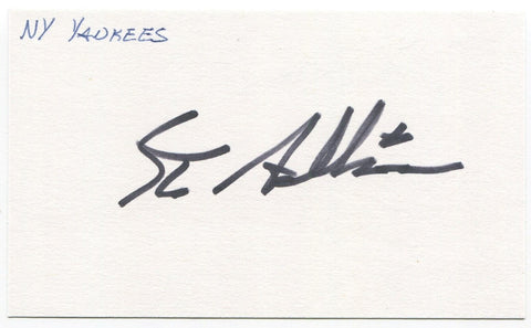 Steve Adkins Signed 3x5 Index Card Autograph Signature MLB New York Yankees 1990