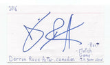Darrin Rose Signed 3x5 Index Card Autographed Signature Comedian Host Match Game
