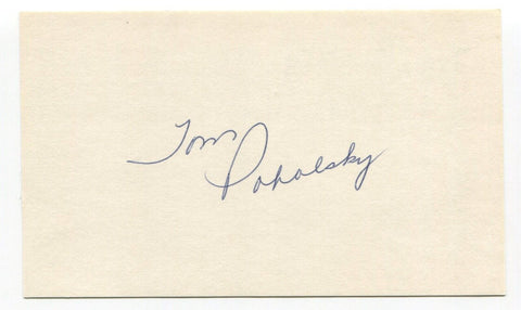 Tom Poholsky Signed 3x5 Index Card Autographed MLB Baseball St Louis Cardinals