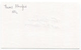 Thomas Joseph Alberghini Signed 3x5 Index Card Autograph Pittsburgh Steelers