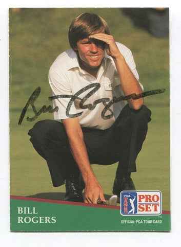 1991 Pro Set PGA Golf Bill Rogers Signed Card Autographed Signature #7