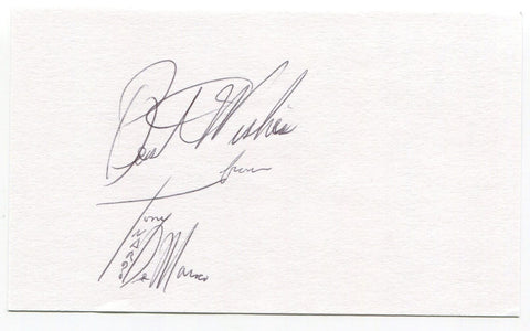 Tony DeMarco Signed 3x5 Index Card Autographed Boxer Boxing Welterweight Champ