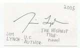 Jim Lynch Signed 3x5 Index Card Autographed Signature Author Writer