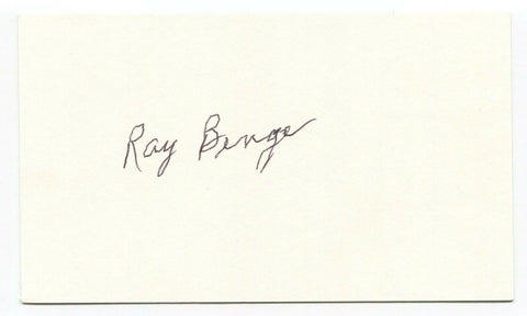 Ray Benge Signed 3x5 Index Card Autographed Signature Baseball Brooklyn Dodgers