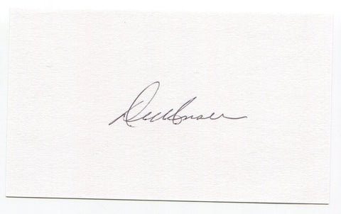 Del Unser Signed 3x5 Index Card Autograph MLB Washington Senators World Series