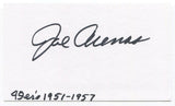 Joe Arenas Signed 3x5 Index Card Autographed Signature NFL San Francisco 49ers