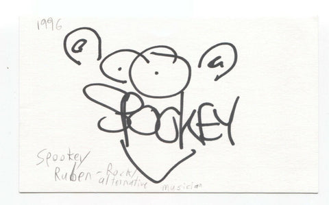 Spookey Ruben Signed 3x5 Index Card Autographed Signature