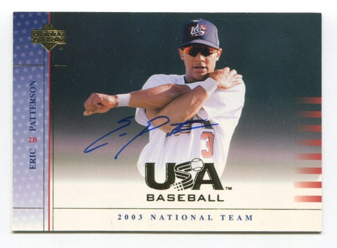 2003 National Team Eric Patterson Signed Card Baseball Autograph AUTO #15