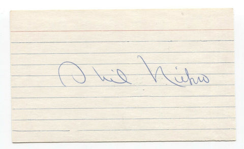 Phil Niekro Signed 3x5 Index Card Baseball Hall of Fame Autographed HOF