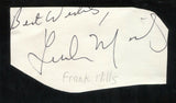 Monika Schnarre and Frank Mills Signed Cut 3x5 Index Card Autographed Signature