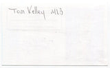 Tom Kelley Signed 3x5 Index Card Autographed MLB Baseball Cleveland Indians