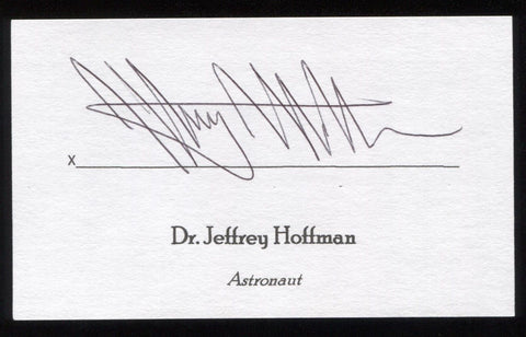 Jeffrey A. Hoffman Signed 3x5 Index Card Signature Autographed NASA Astronaut