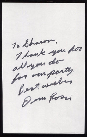 Dino Rossi Signed Book Page Cut Autographed Signature