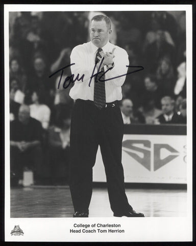 Tom Herrion Signed 8x10 Photo College NCAA Basketball Coach Autographed