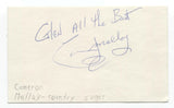 Cameron Molloy Signed 3x5 Index Card Autographed Signature Folk Singer