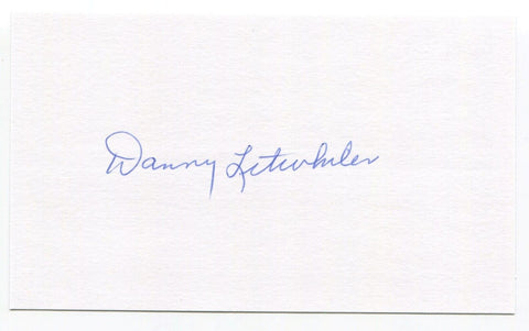 Danny Litwhiler Signed 3x5 Index Card Autographed MLB Baseball 1944 Cardinals