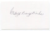 George "Bingo" Binks Signed 3x5 Index Card Autographed Washington Senators MLB