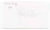 Charlie Hough Signed 3x5 Index Card Autographed MLB Baseball Texas Rangers