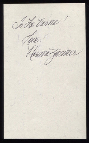 Norma Zimmer Signed Book Page Cut Autographed Cut Signature Lawrence Welk Show